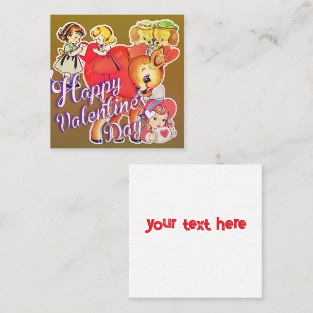 Carte de la Saint-Valentin pour les camarades de c (Devant / Derrière)