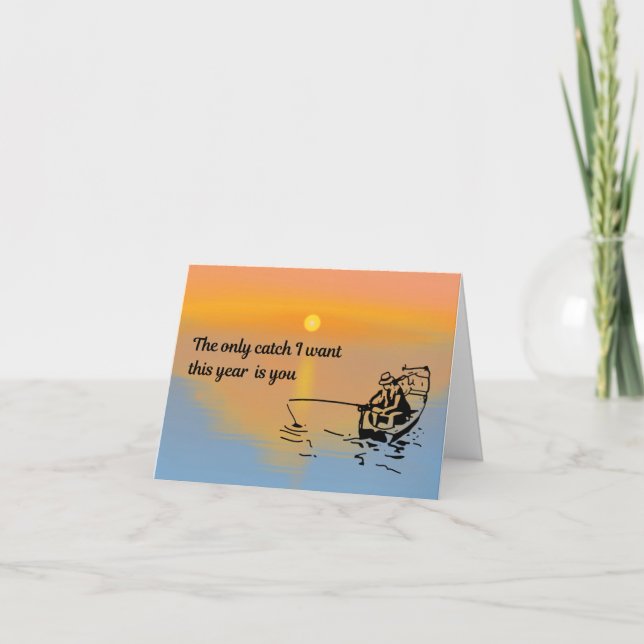 Carte de la Saint-Valentin pour pêcheurs (Devant)