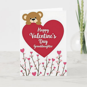 Carte de la Saint-Valentin pour petite-fille