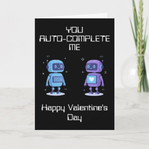 Carte de la Saint-Valentin pour robots