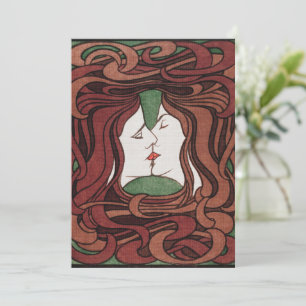 Carte de la Saint-Valentin pour s'embrasser