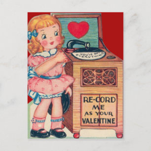 Carte de la Saint-Valentin pour tourne-disque Fill