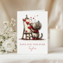 Carte de la Saint-Valentin pour un chat mignon – J