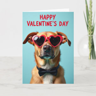 Carte de la Saint-Valentin pour un chien mignon