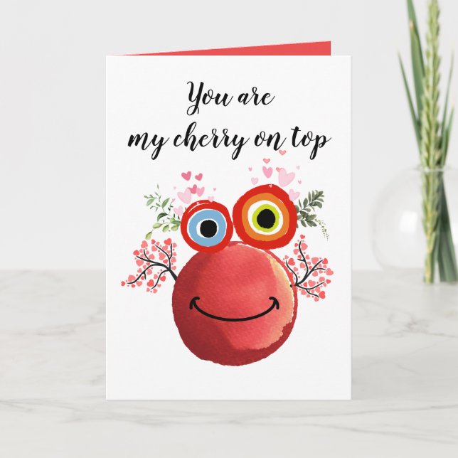 Carte de la Saint-Valentin pour un monstre mignon (Devant)