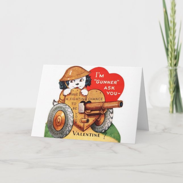 Carte de la Saint-Valentin Retro Militaire (Devant)