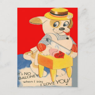 Carte de la Saint-Valentin rétro vintage pour chie