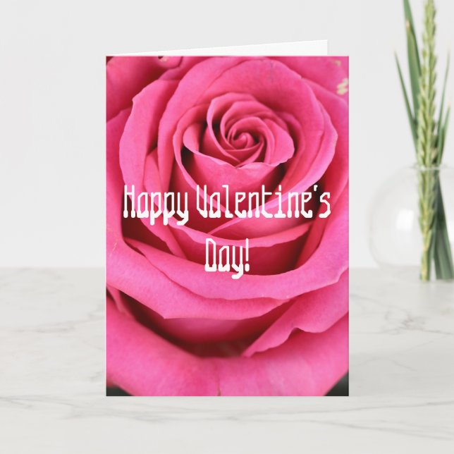 Carte de la Saint-Valentin rose (Devant)