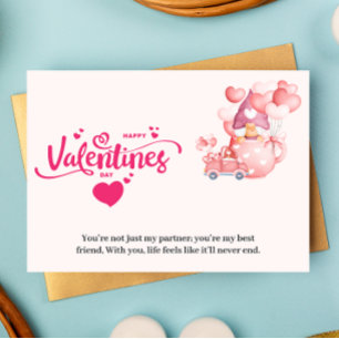 Carte de la Saint-Valentin rose