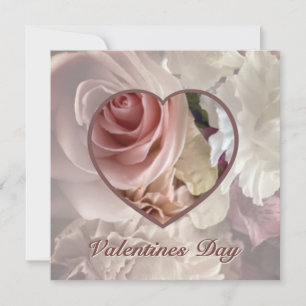 Carte de la Saint-Valentin Rose Pâle