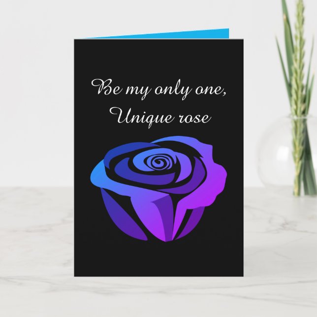 Carte de la Saint-Valentin rose violette pour jour (Devant)
