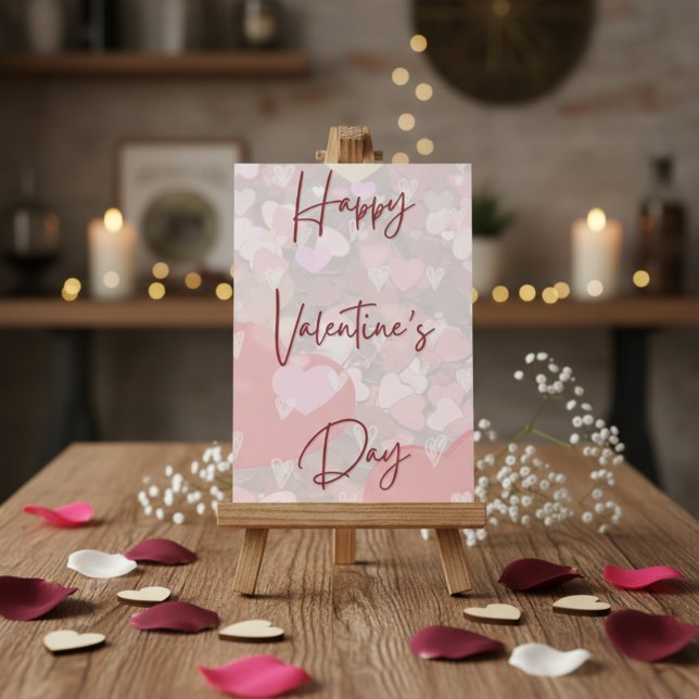 Carte de la Saint-Valentin simple Cœurs Mignons (Créateur téléchargé)