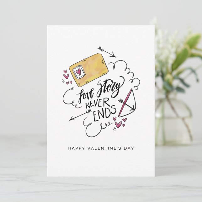 Carte de la Saint-Valentin Sois mon Valentin (Debout devant)