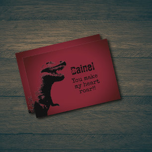 Carte de la Saint-Valentin T-Rex
