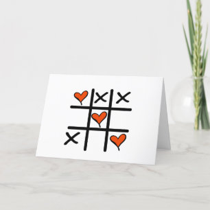 Carte de la Saint-Valentin Tic Tac Toe