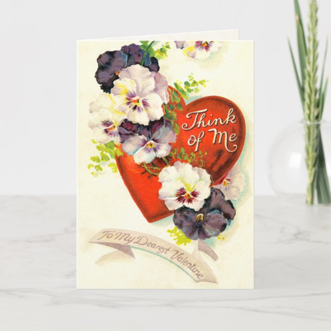 Carte de la Saint Valentin victorienne rétro (Devant)