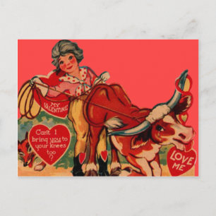Carte de la Saint-Valentin Vintage Retro Rodeo