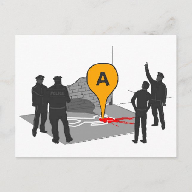 Carte de la scène du crime avec la police et le pl (Devant)