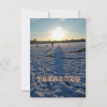Carte de la scène hivernale Merci