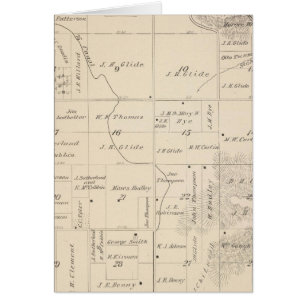 Carte de la section du comté de Tulare T16S R25E