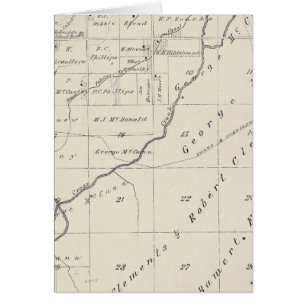 Carte de la section du comté de Tulare T20S R22E