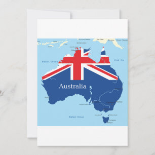 Carte de la silhouette du drapeau australien