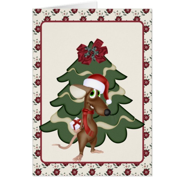 Carte de la souris Noël (Devant)