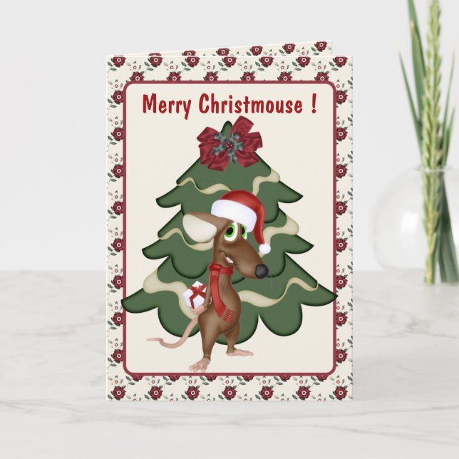 Carte de la souris Noël (Devant)