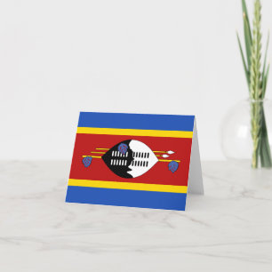 Carte de la Swaziland avec drapeau