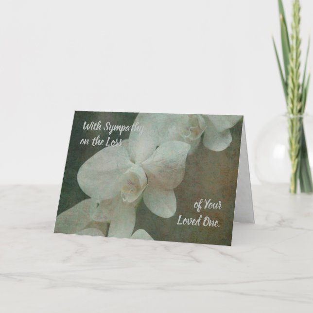 Carte de la sympathie des orchidées blanches (Devant)