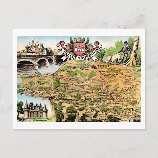 Carte de la Vallée de la Dordogne (Devant)