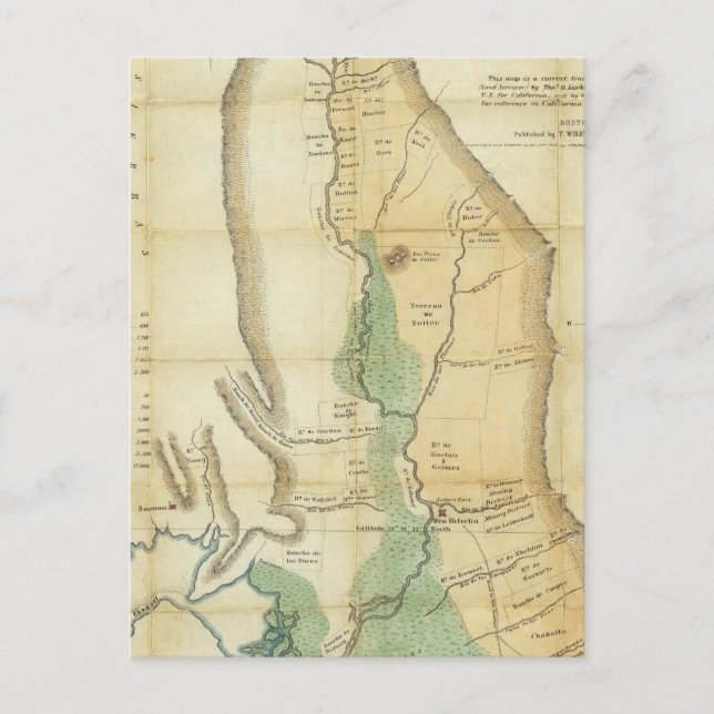 Carte de la Vallée du Sacramento (Devant)