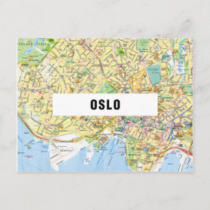 CARTE DE LA VILLE CARTES POSTALES ♥ Oslo