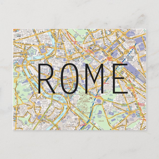 CARTE DE LA VILLE CARTES POSTALES ♥ Rome (Devant)