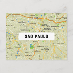 CARTE DE LA VILLE CARTES POSTALES ♥ Sao Paulo