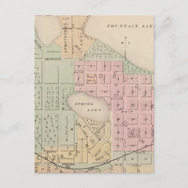 Carte de la ville d'Albert Lea, Minnesota (Devant)