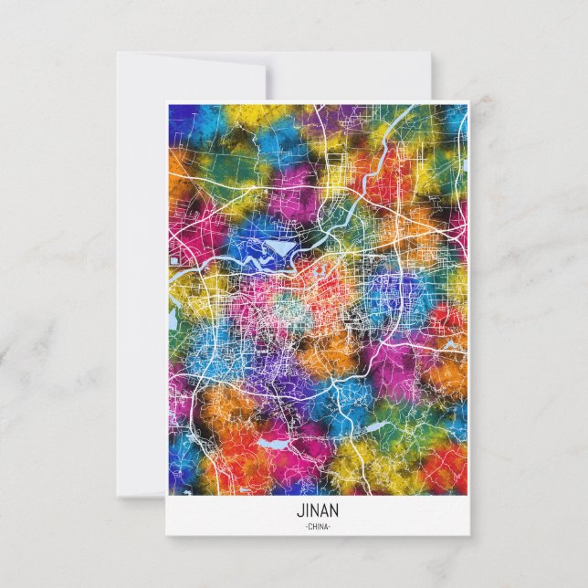 Carte de la ville de Jinan Chine (Devant)