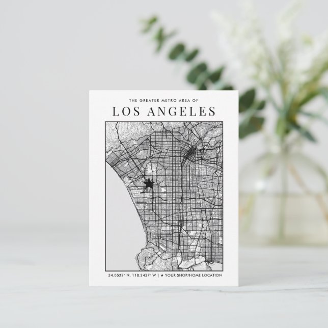 Carte de la ville de Los Angeles + Marqueur d'empl (Debout devant)
