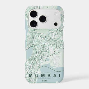 Carte de la ville de Mumbai, design minimaliste