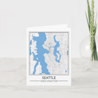 Carte de la ville de Seattle Washington USA Travel