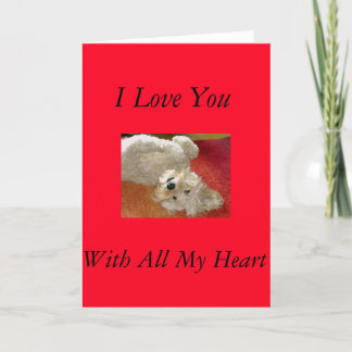 Carte de Labradoodle je t'aime