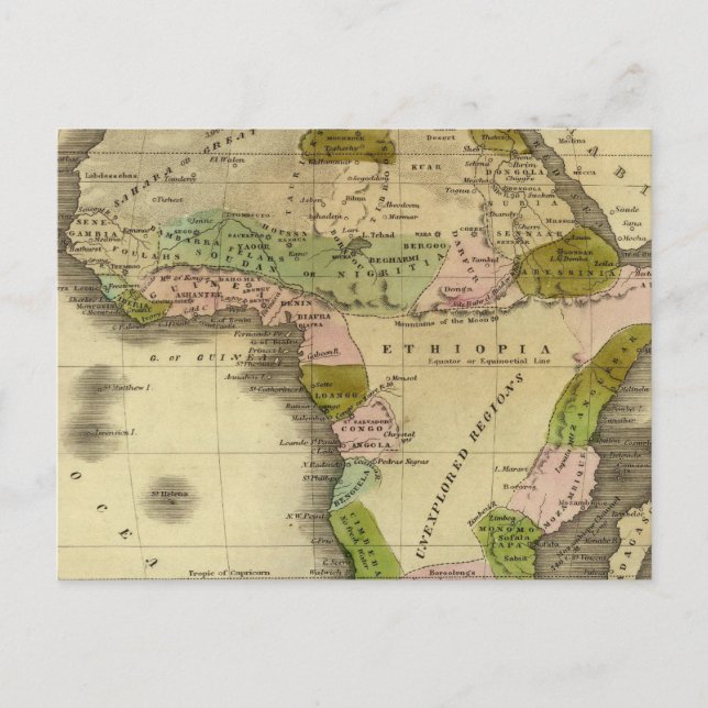 Carte de l'Afrique (Devant)
