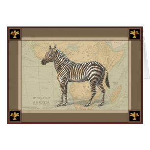 Carte de l'Afrique et un zèbre