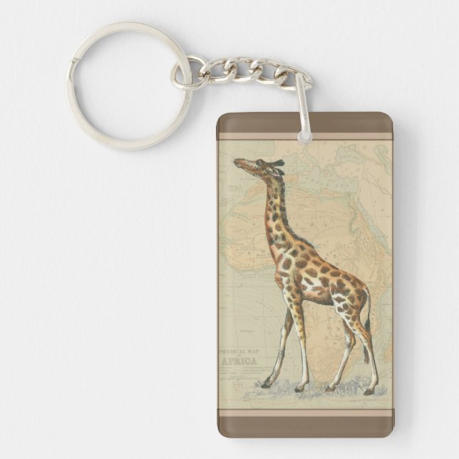 Carte de l'Afrique et une girafe (Devant)