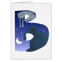 Carte de l'alphabet B de chat