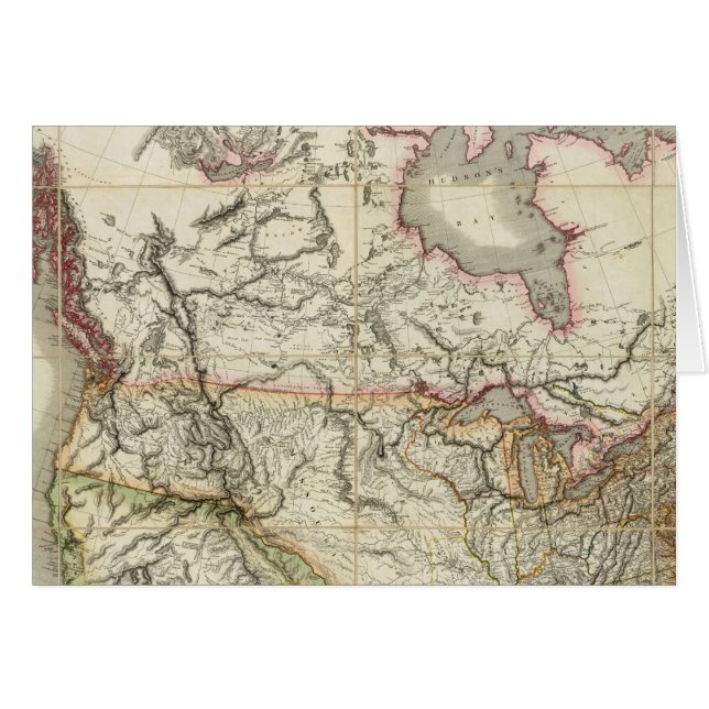Carte de l'Amérique du Nord 4 (Devant horizontal)