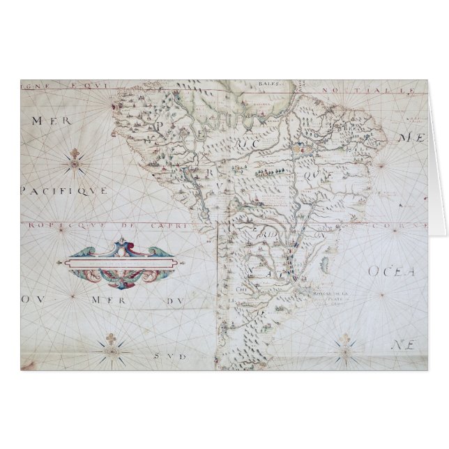 Carte de l'Amérique du Sud (Devant horizontal)