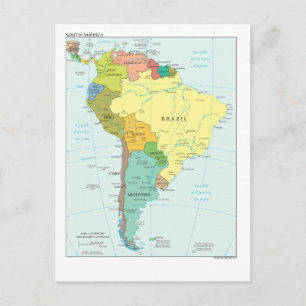 Carte de l'Amérique du Sud