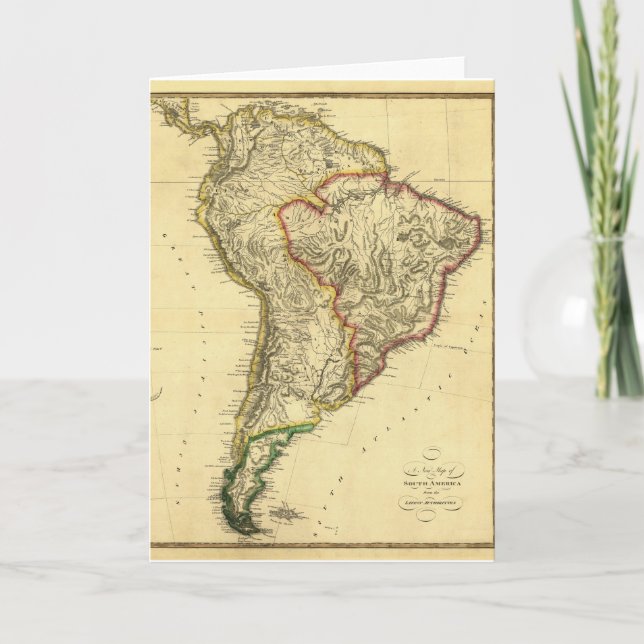 Carte de l'Amérique du Sud 1817 (Devant)