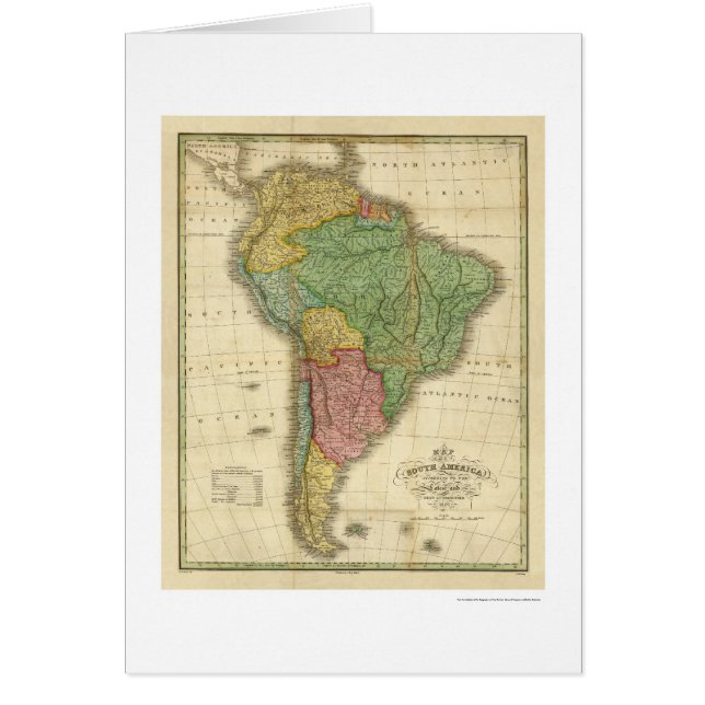 Carte de l'Amérique du Sud par Finley 1826 (Devant)